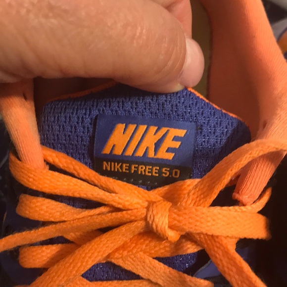 Nike Free Run 5.0. Blue with orange. - Picture 5 of 5